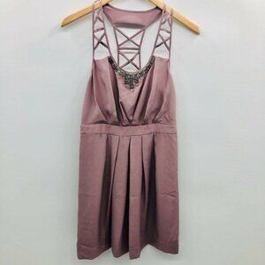 BCBGeneration Sleeveless A Line Dress Iris Purple